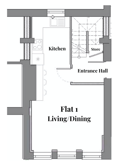 Flat 1 Duplex - Two-Bedroom - Ground