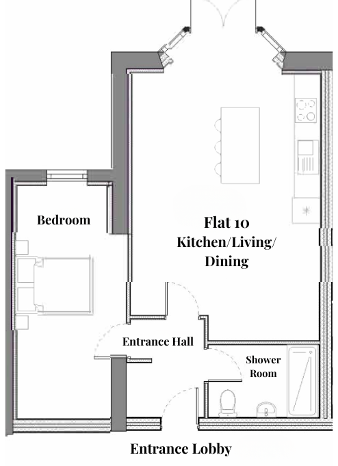 Flat 10 - £240,000 - One bedroom apartment